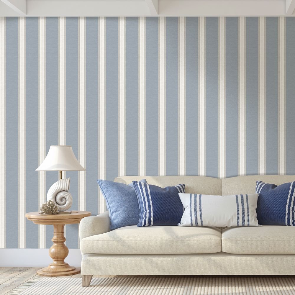 Tatton Wallpaper - Light Blue - Timothy Wilman - TW2479 - Premier Wallcovering