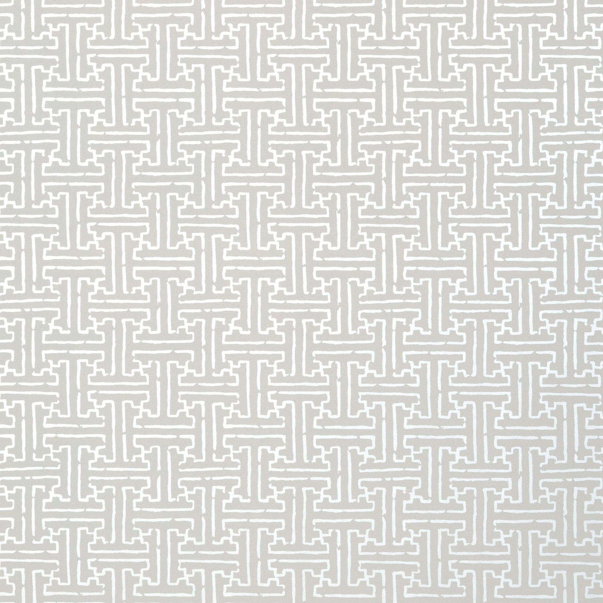 Taza Wallpaper - Metallic Silver on Grey - Thibaut - T35166 - Premier Wallcovering
