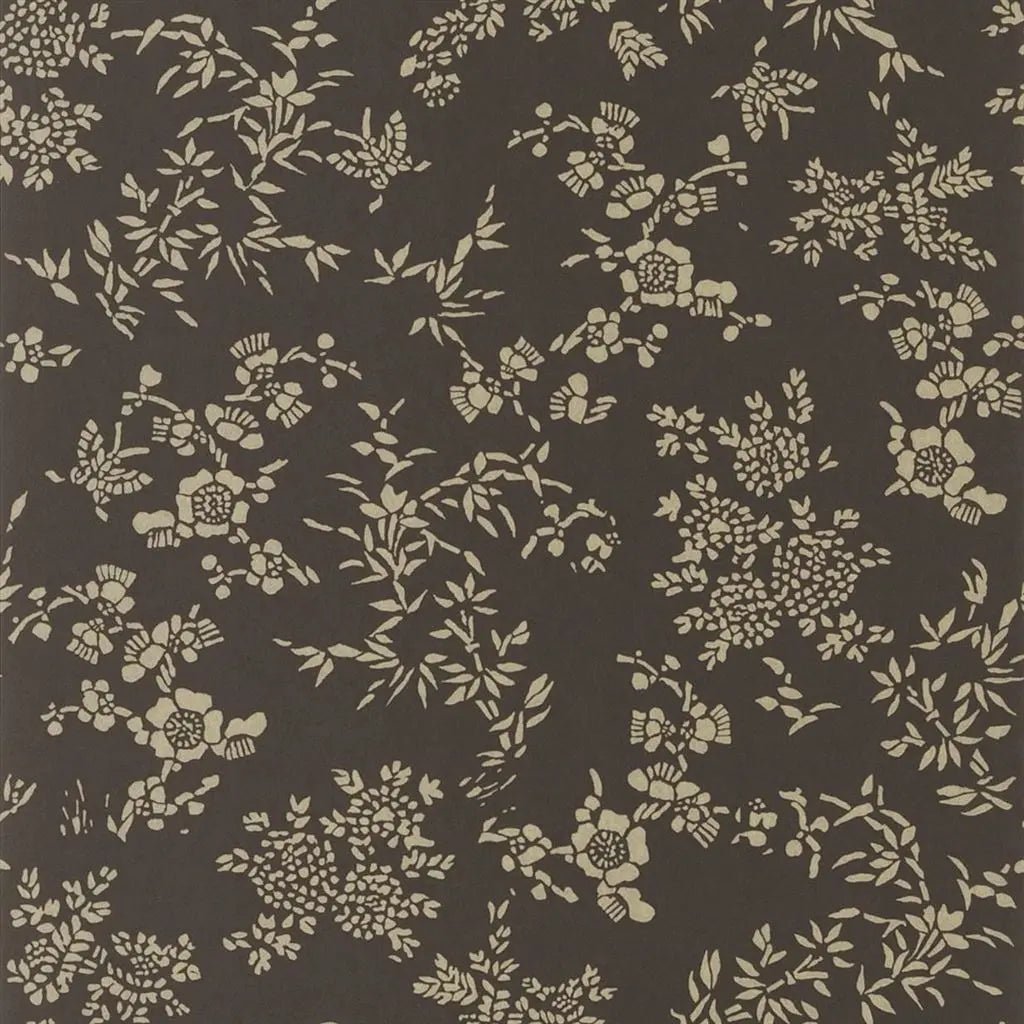 Teabowl Calico Wallpaper - Chocolate - Ralph Lauren - PRL5006/05 - Premier Wallcovering