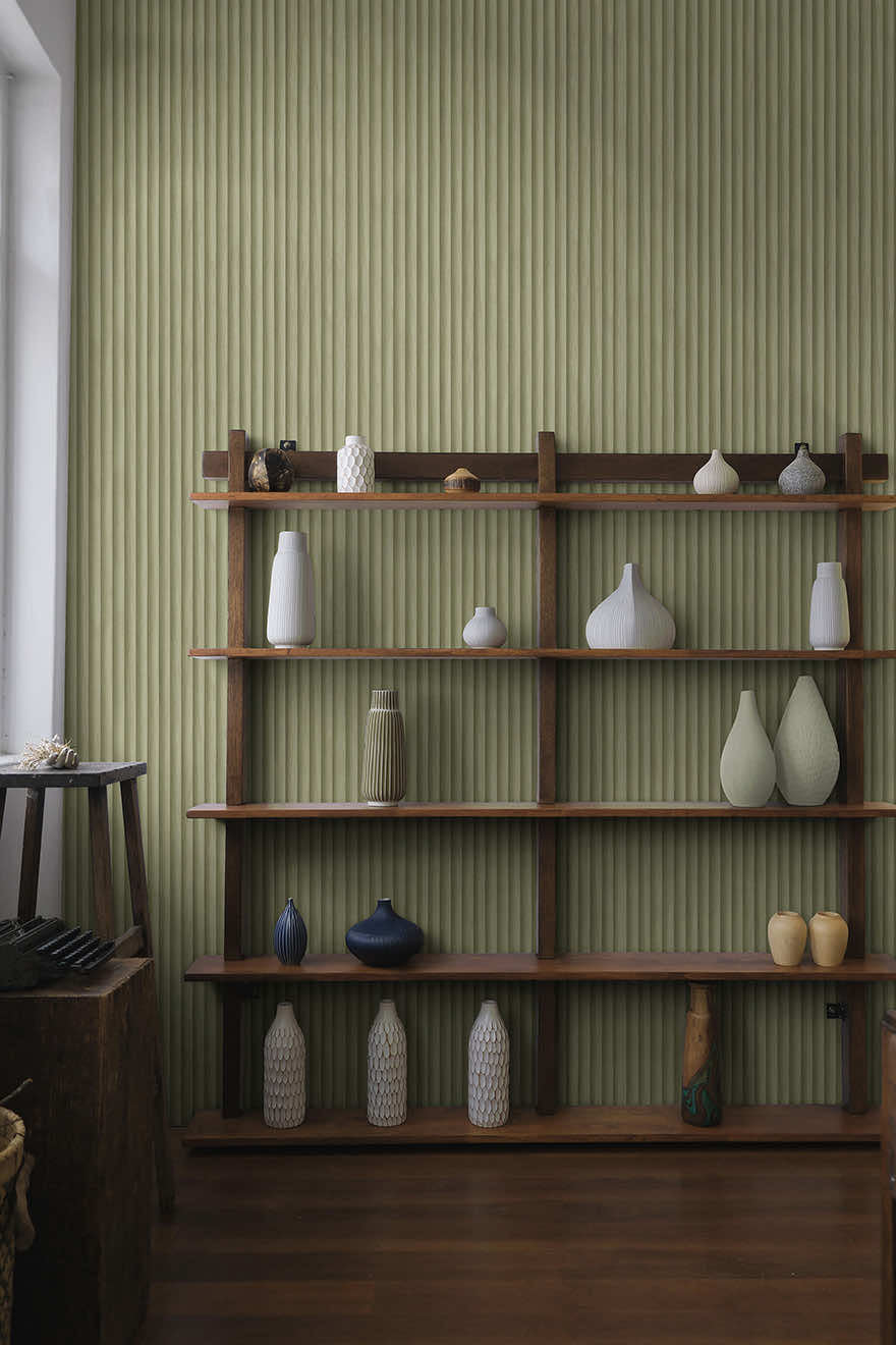 Teak Wallpaper - Sage - Holden Décor - 91860 - Premier Wallcovering