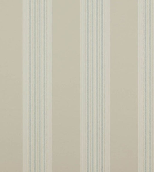 Tealby Stripe Wallpaper - Beige/Blue - Colefax & Fowler - 07991/02 - Premier Wallcovering