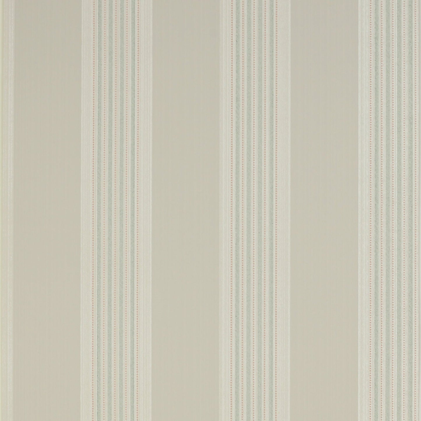 Tealby Stripe Wallpaper - Stone/Aqua - Colefax & Fowler - 07991/07 - Premier Wallcovering