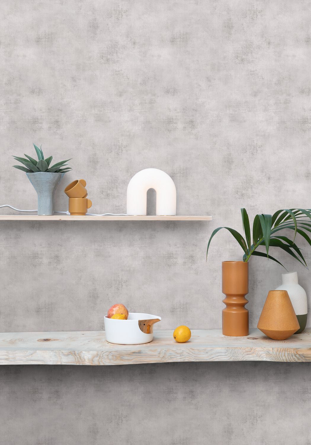 Telas 2 Uni Metalises Wallpaper - Gris Clair - Caselio - 102079009 - Premier Wallcovering