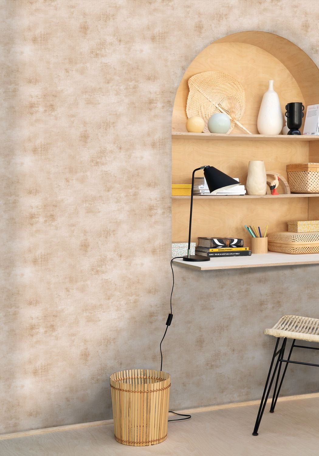 Telas 2 Uni Metalises Wallpaper - Blanc Or - Caselio - 102070120 - Premier Wallcovering
