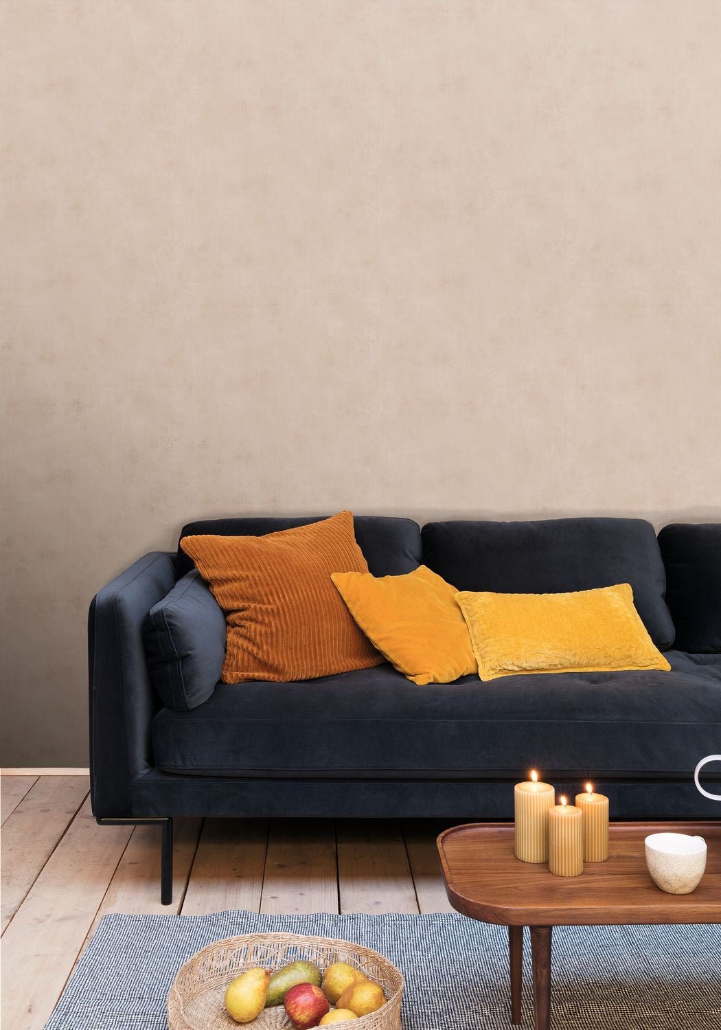 Telas 2 Uni Wallpaper - Beige - Caselio - 102061010 - Premier Wallcovering