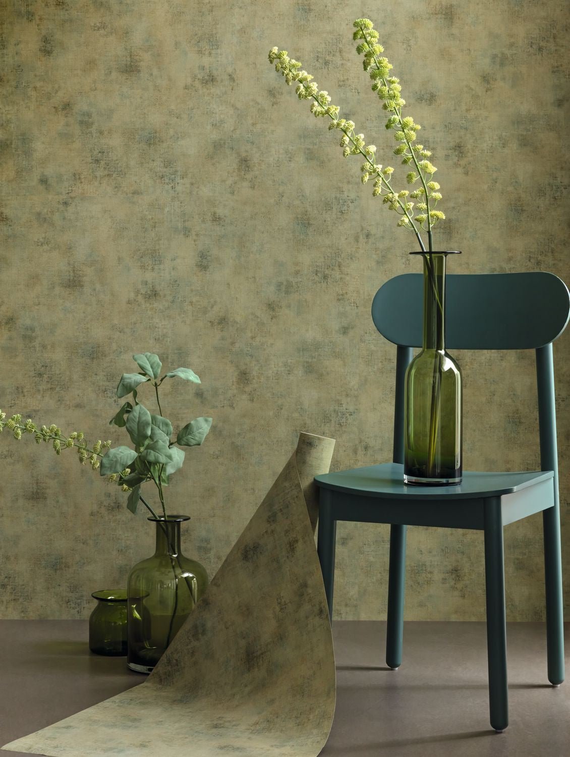 Telas 2 Uni Wallpaper - Kaki - Caselio - 102067678 - Premier Wallcovering