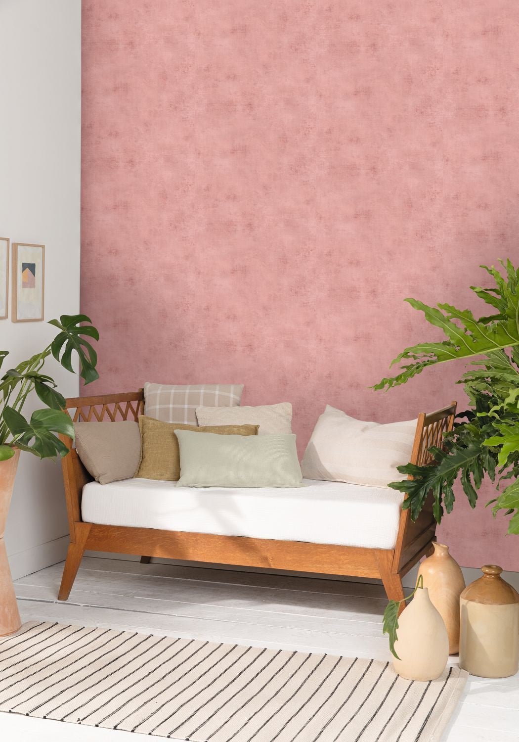 Telas 2 Uni Wallpaper - Rose Blush - Caselio - 102064050 - Premier Wallcovering