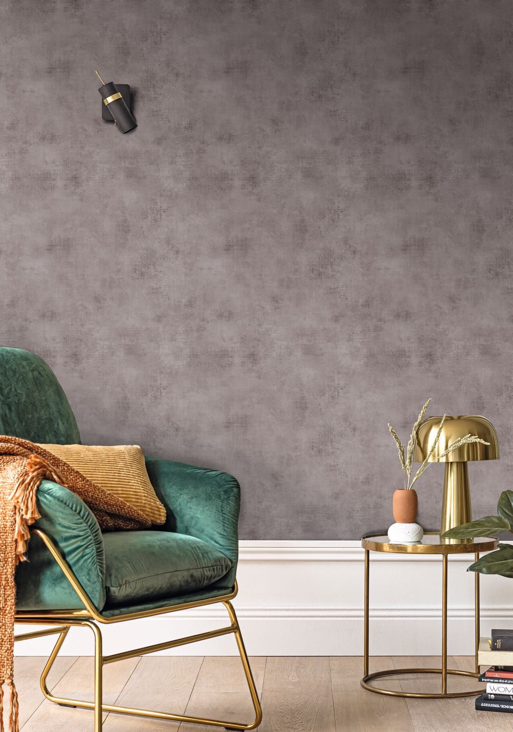 Telas 2 Uni Wallpaper - Taupe - Caselio - 102062158 - Premier Wallcovering