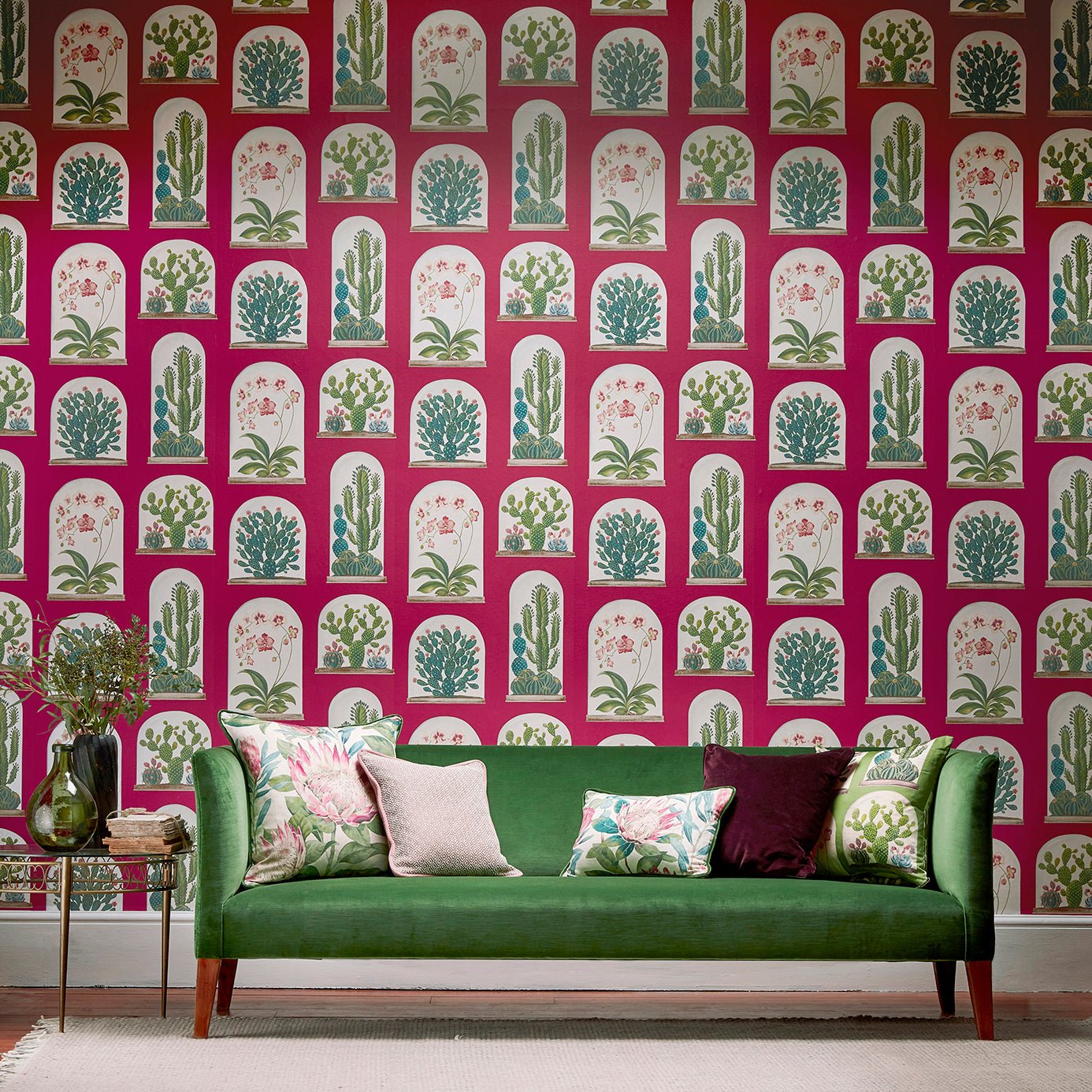 Terrariums Wallpaper - Rhodera/Multi - Sanderson - DGLW216657 - Premier Wallcovering