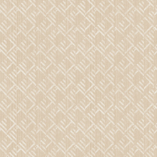 Texstyle Block Flock Wallpaper - Beige / Mica - Galerie - G56577 - Premier Wallcovering