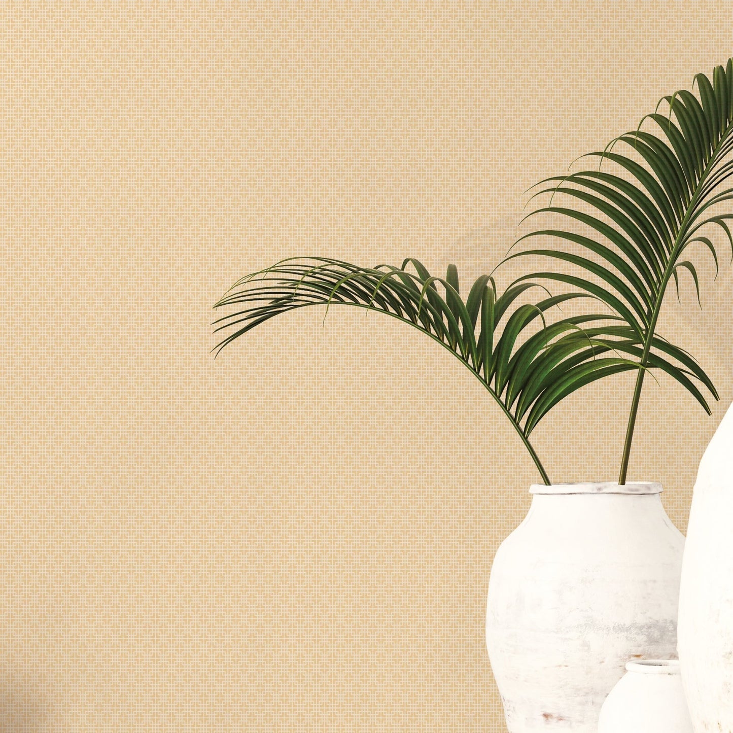 Texstyle Greek Key Texture Wallpaper - Metallic Gold - Galerie - G56596 - Premier Wallcovering