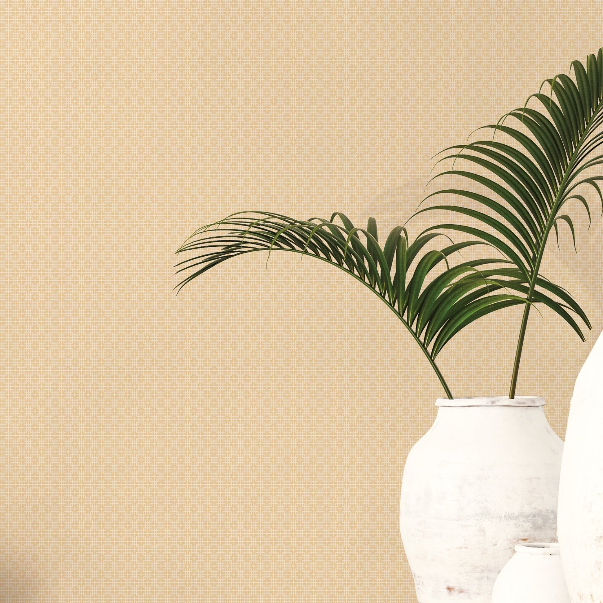 Texstyle Greek Key Texture Wallpaper - Metallic Gold - Galerie - G56596 - Premier Wallcovering