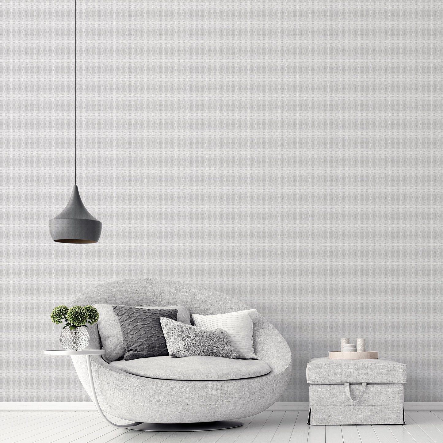 Texstyle Greek Key Texture Wallpaper - Silver Metallic - Galerie - G56598 - Premier Wallcovering