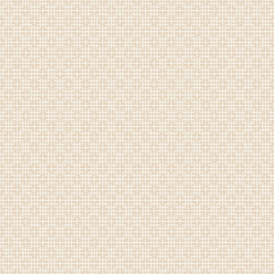 Texstyle Greek Key Texture Wallpaper - Beige / Metallic Ink - Galerie - G56593 - Premier Wallcovering
