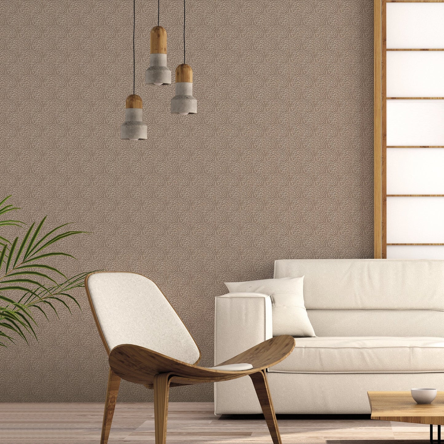 Texstyle Hedgehog Wallpaper - Brown / Metallic Gold - Galerie - G56605 - Premier Wallcovering