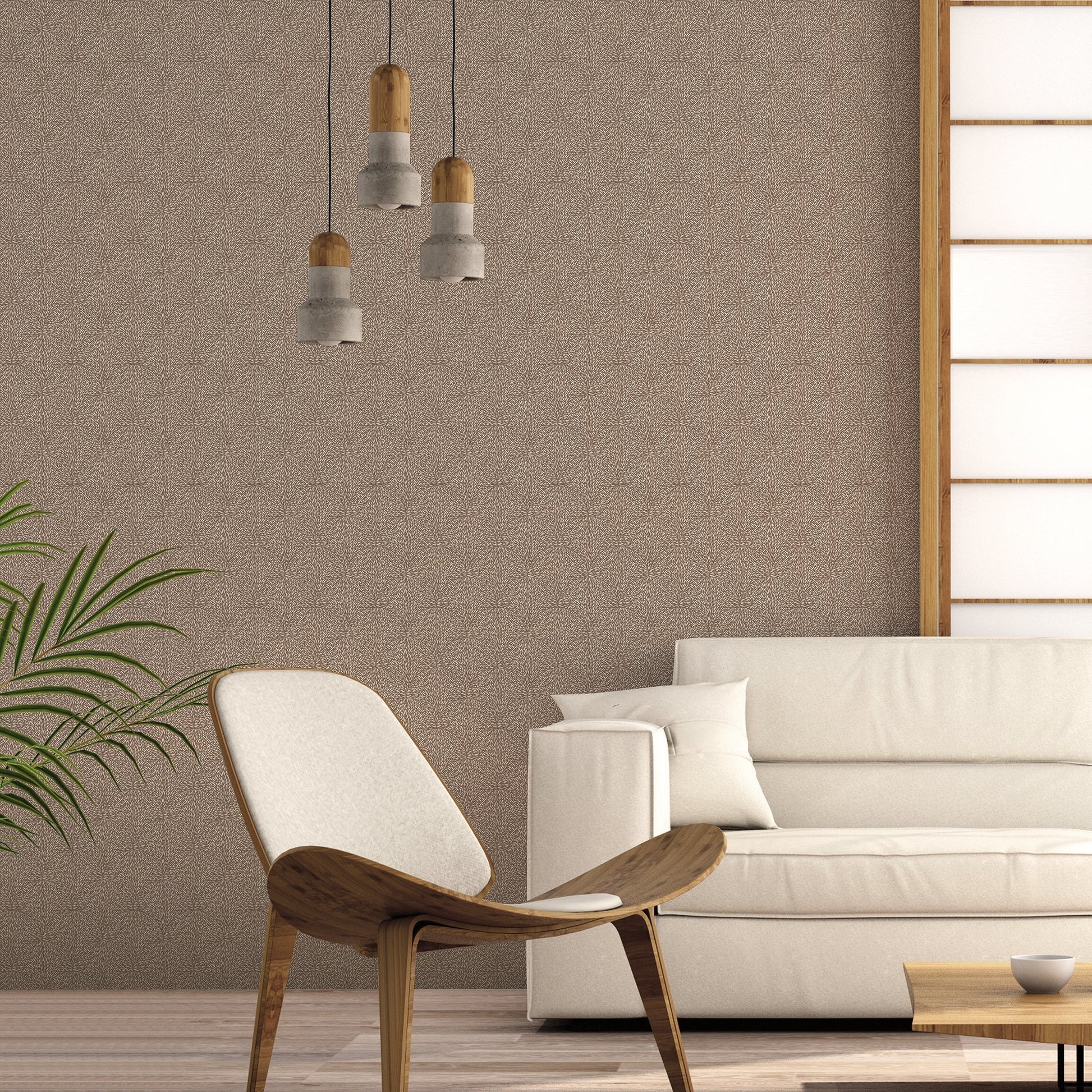 Texstyle Hedgehog Wallpaper - Brown / Metallic Gold - Galerie - G56605 - Premier Wallcovering
