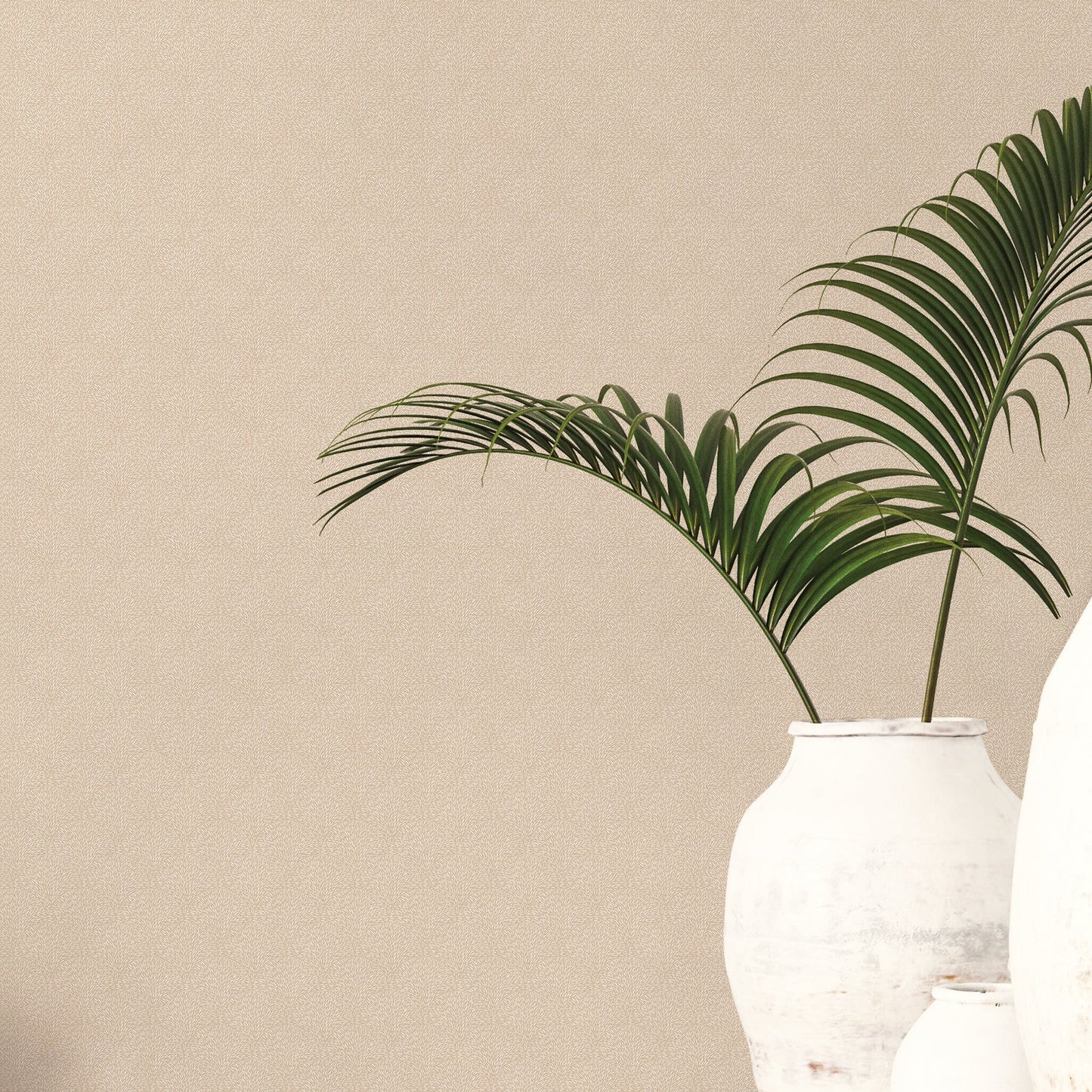 Texstyle Hedgehog Wallpaper - Beige / Mica - Galerie - G56602 - Premier Wallcovering