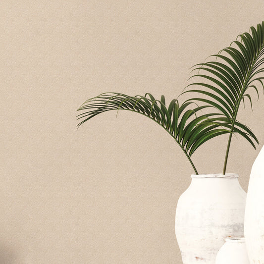 Texstyle Hedgehog Wallpaper - Beige / Mica - Galerie - G56602 - Premier Wallcovering
