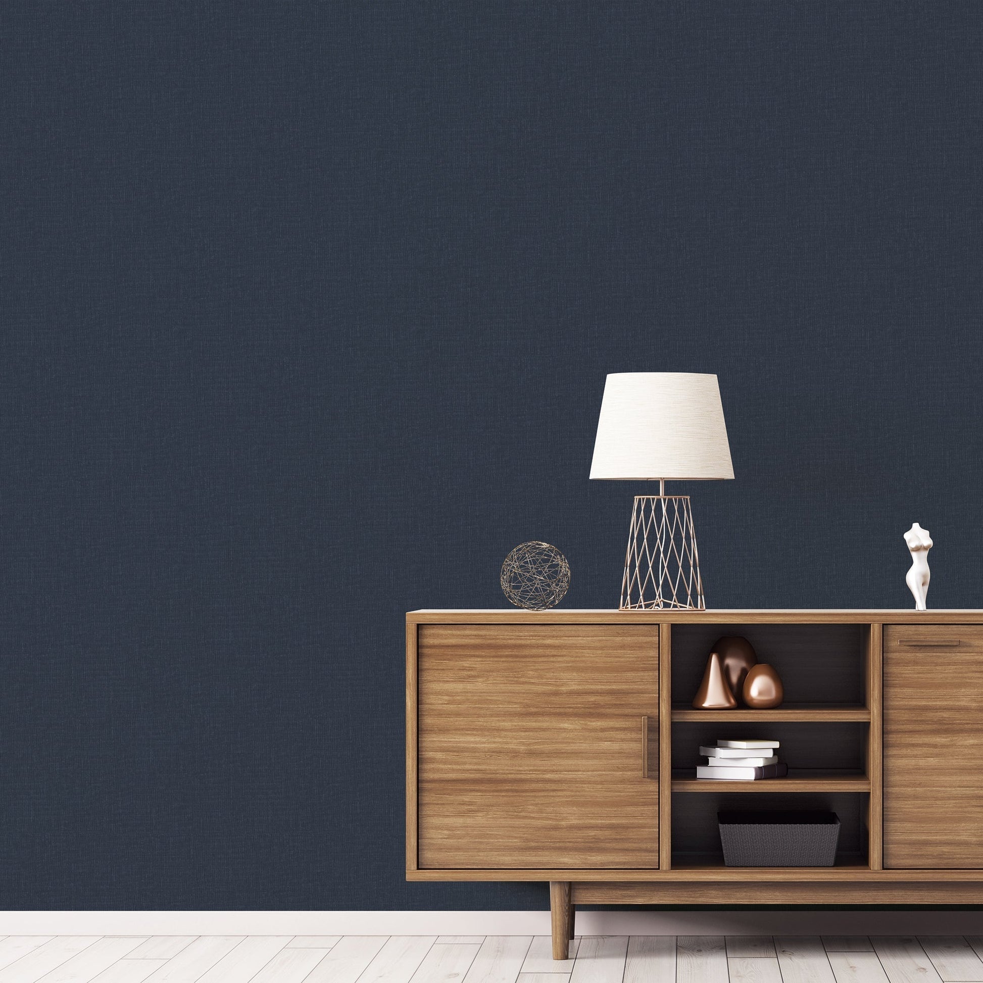 Texstyle Hex Texture Wallpaper - Navy - Galerie - G56619 - Premier Wallcovering