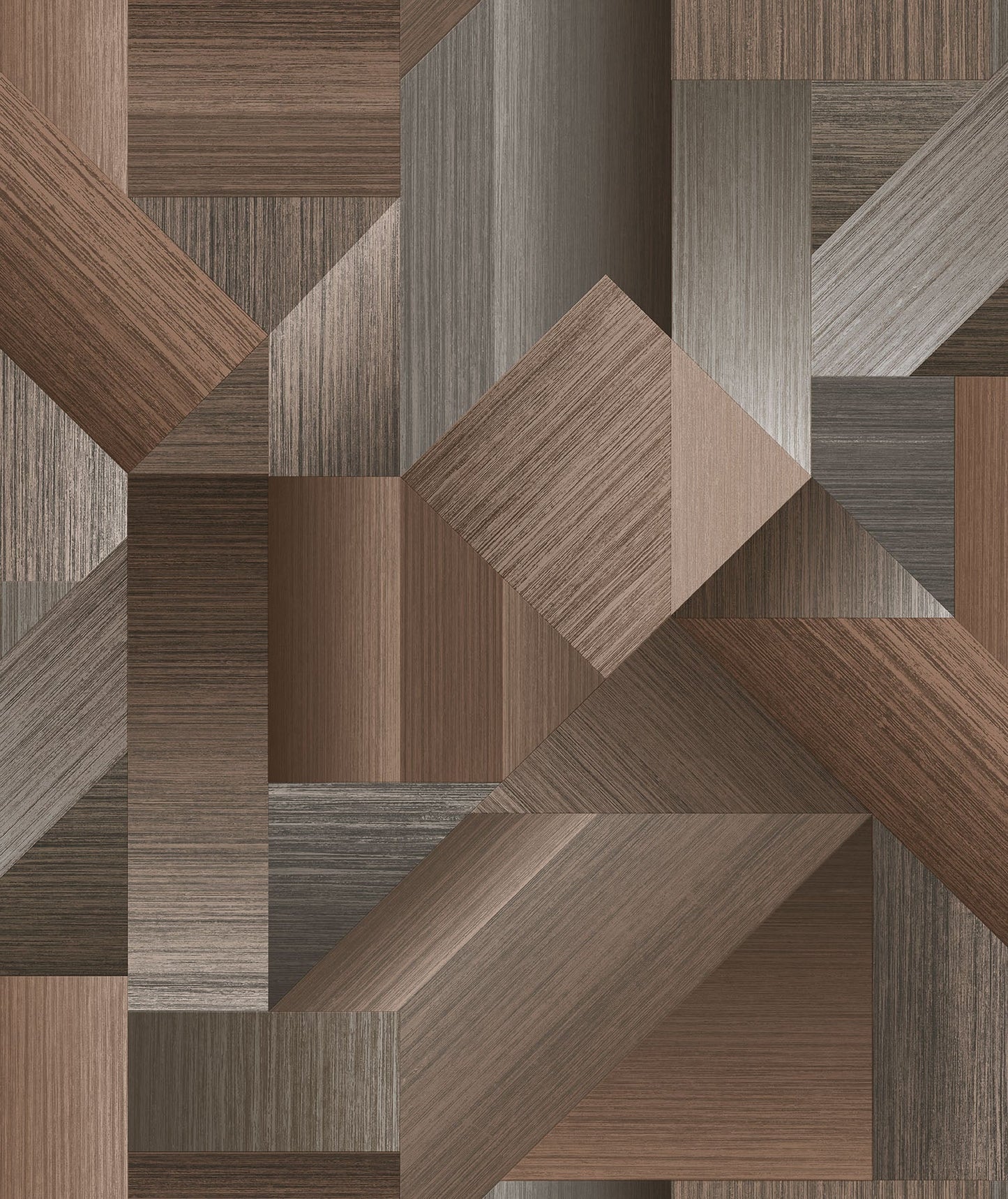 Texstyle Shape Shifter Wallpaper - Brown / Metallic Ink - Galerie - G56625 - Premier Wallcovering