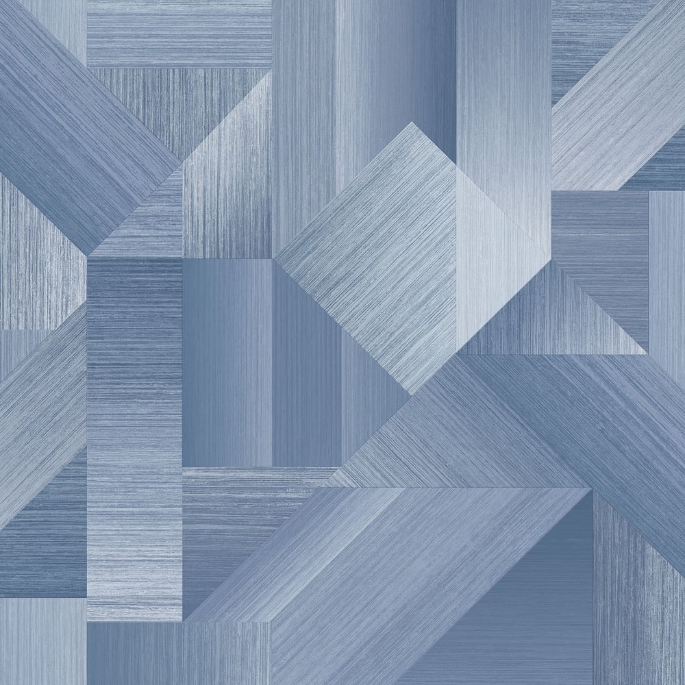 Texstyle Shape Shifter Wallpaper - Blue - Galerie - G56624 - Premier Wallcovering