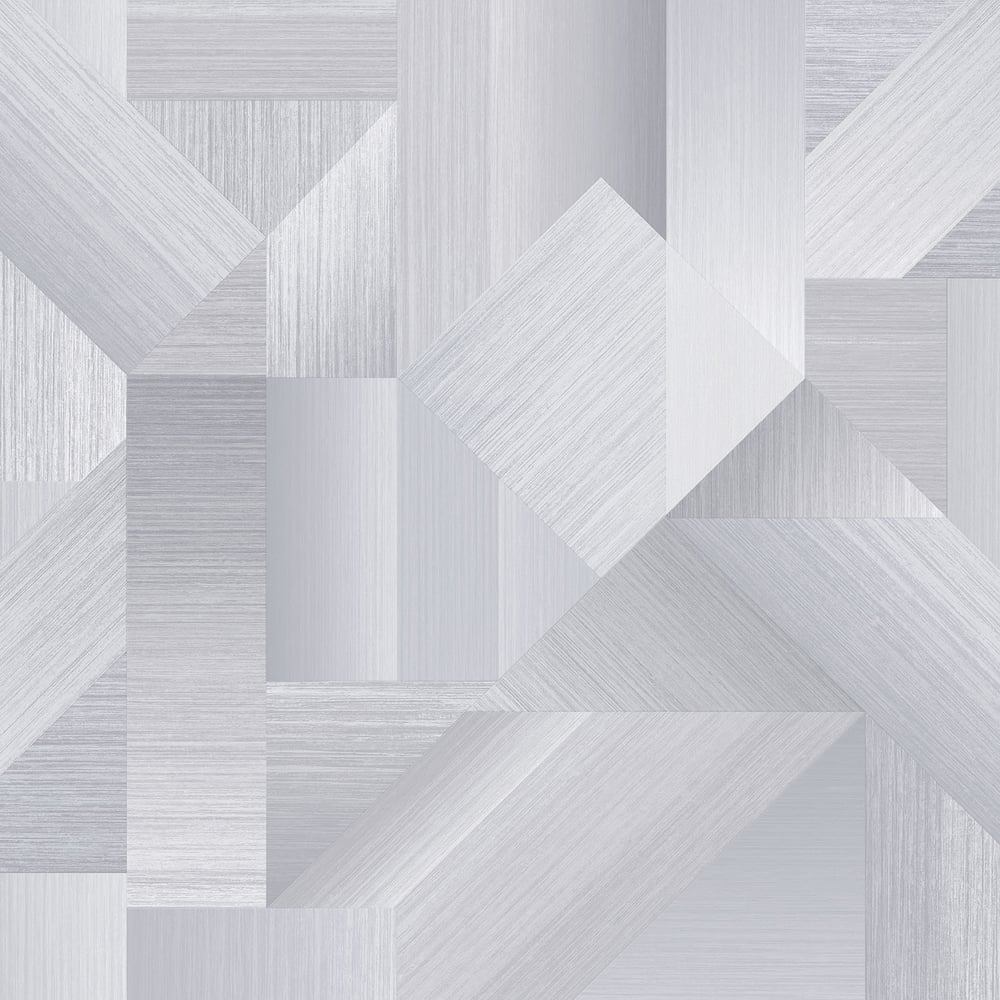 Texstyle Shape Shifter Wallpaper - Grey / Silver Metallic - Galerie - G56626 - Premier Wallcovering