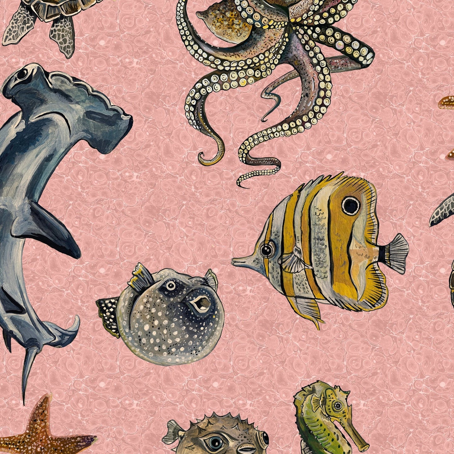 Thalassophile Wallpaper - Blush-Pink - Wear The Walls - THBP894152 - Premier Wallcovering