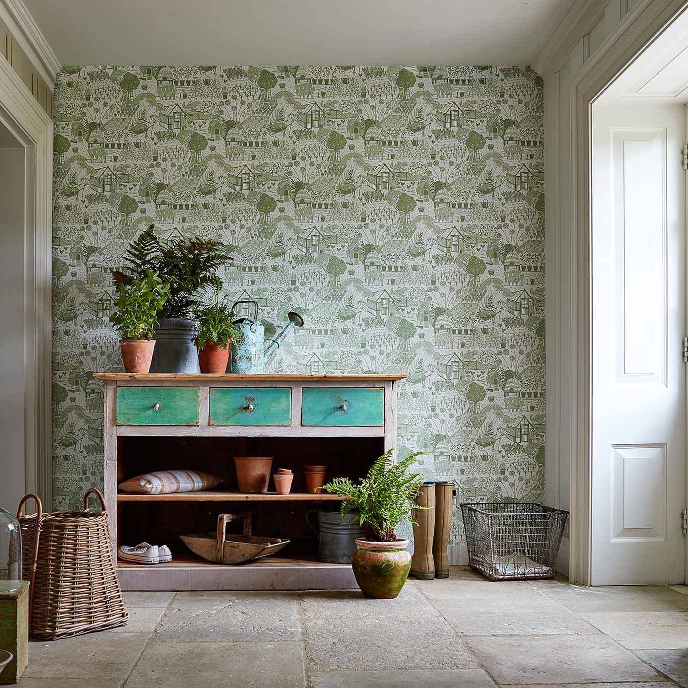 The Allotment Wallpaper - Fennel - Sanderson - DHPO216351 - Premier Wallcovering
