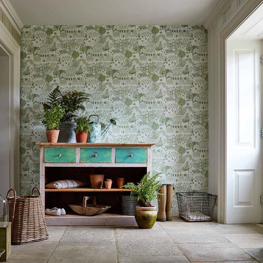 The Allotment Wallpaper - Fennel - Sanderson - DHPO216351 - Premier Wallcovering