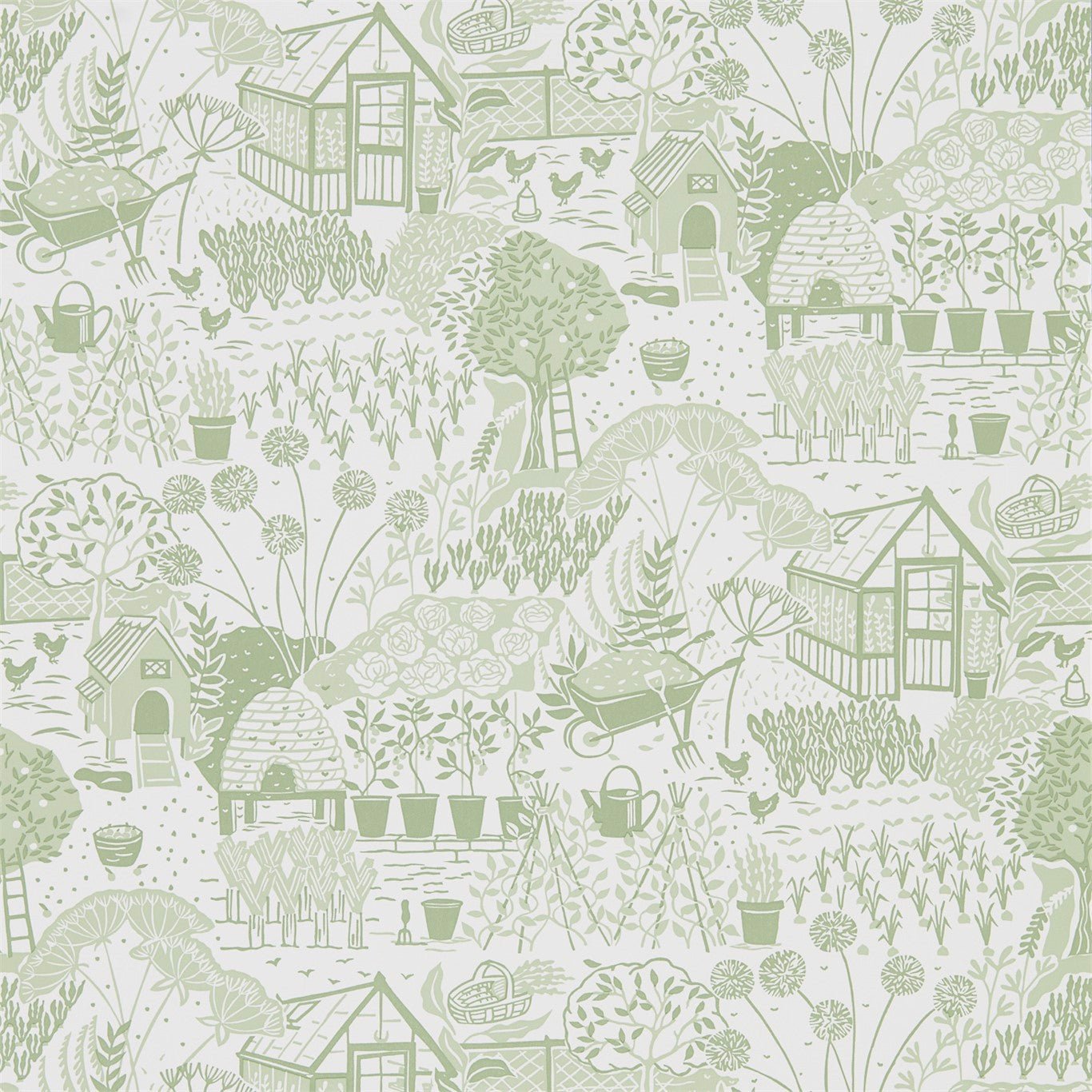The Allotment Wallpaper - Fennel - Sanderson - DHPO216351 - Premier Wallcovering