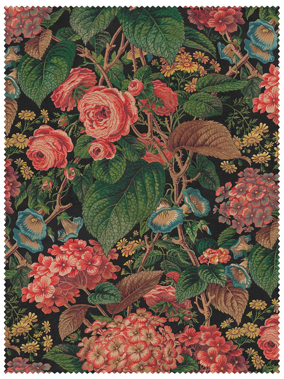 The Brambles Recycled Velvet Fabric - Somerset Green - Divine Savages - DVS160-BRAMB-SOM-GRN-VEL-MET - Premier Wallcovering