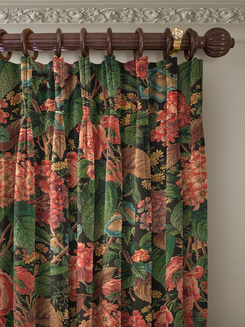 The Brambles Recycled Velvet Fabric - Somerset Green - Divine Savages - DVS160-BRAMB-SOM-GRN-VEL-MET - Premier Wallcovering