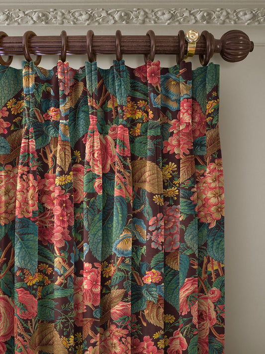 The Brambles Recycled Velvet Fabric - Mulberry - Divine Savages - DVS159-BRAMB-MULB-VEL-MET - Premier Wallcovering