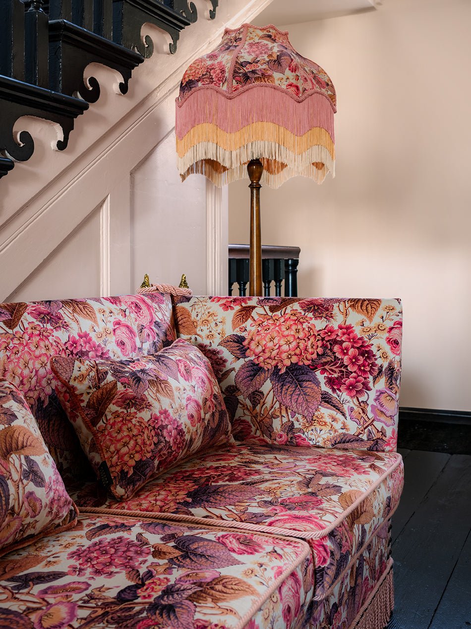 The Brambles Recycled Velvet Fabric - Antique Rose - Divine Savages - DVS162-BRAMB-ANT-ROSE-VEL-MET - Premier Wallcovering