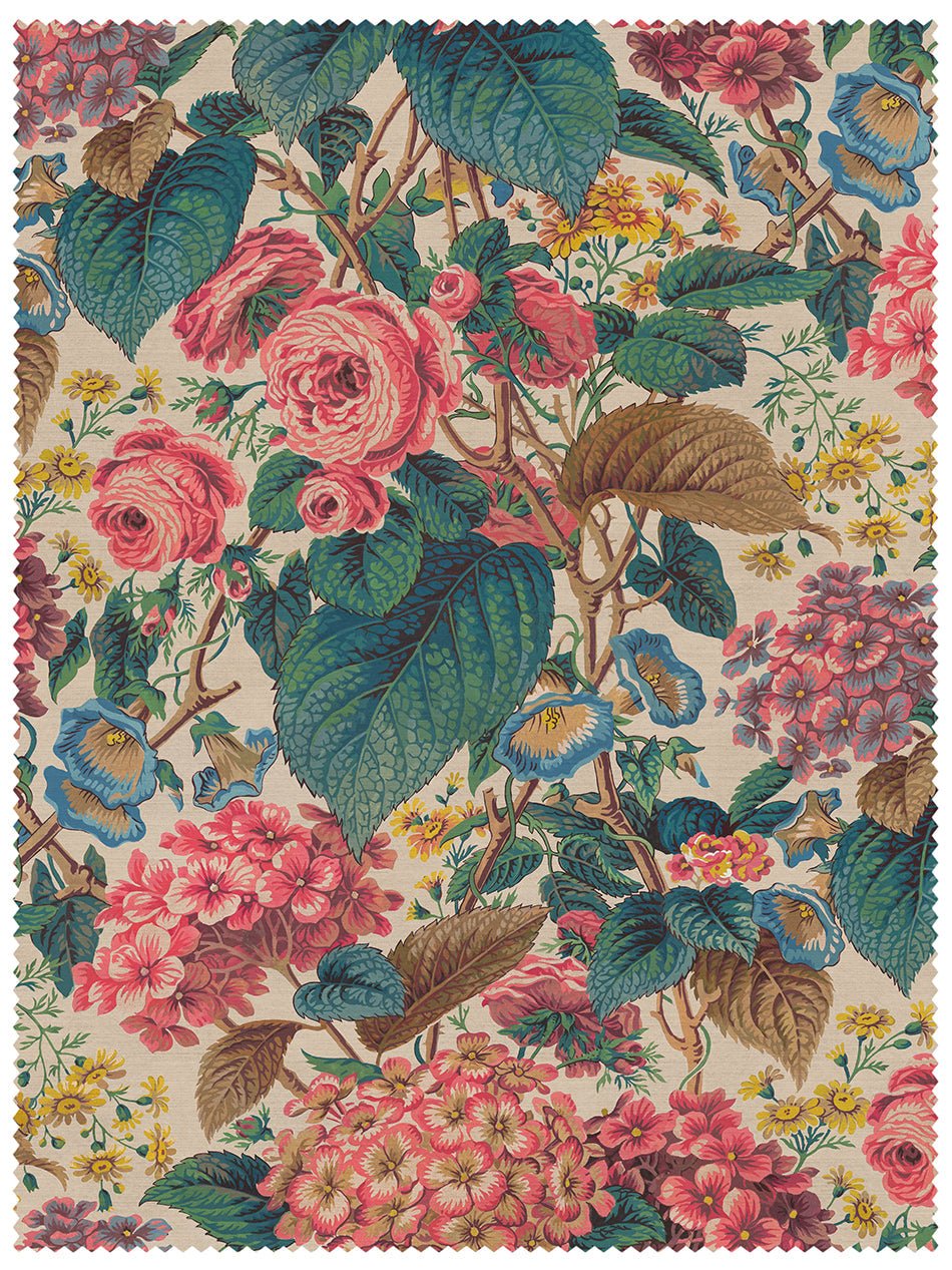 The Brambles Recycled Velvet Fabric - Porcelain - Divine Savages - DVS161-BRAMB-PORC-VEL-MET - Premier Wallcovering