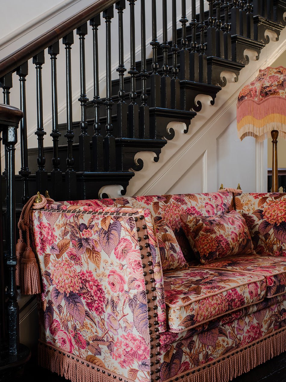 The Brambles Recycled Velvet Fabric - Antique Rose - Divine Savages - DVS162-BRAMB-ANT-ROSE-VEL-MET - Premier Wallcovering