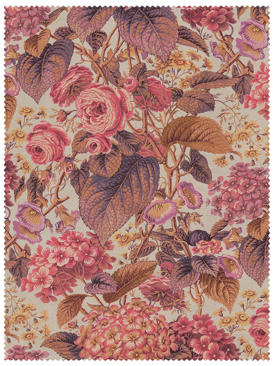 The Brambles Recycled Velvet Fabric - Antique Rose - Divine Savages - DVS162-BRAMB-ANT-ROSE-VEL-MET - Premier Wallcovering