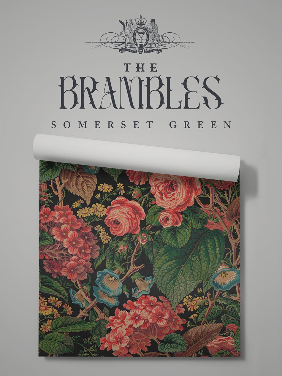 The Brambles Wallpaper - Somerset Green - Divine Savages - DVS160-BRAMB-SOM-GRN-WR - Premier Wallcovering