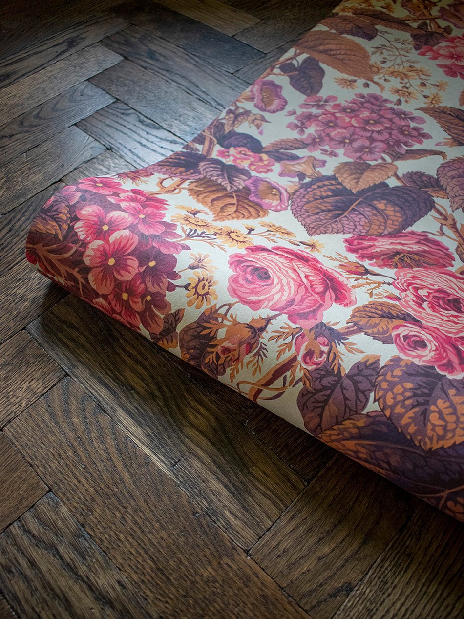 The Brambles Wallpaper - Antique Rose - Divine Savages - DVS162-BRAMB-ANT-ROSE-WR - Premier Wallcovering