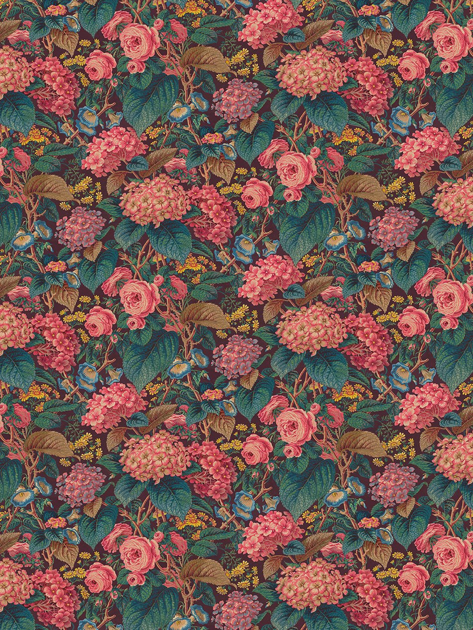 The Brambles Wallpaper - Mulberry - Divine Savages - DVS159-BRAMB-MULB-WR - Premier Wallcovering