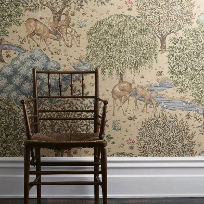 The Brook Wallpaper - Dark Blue - Morris & Co - 216813 - Premier Wallcovering