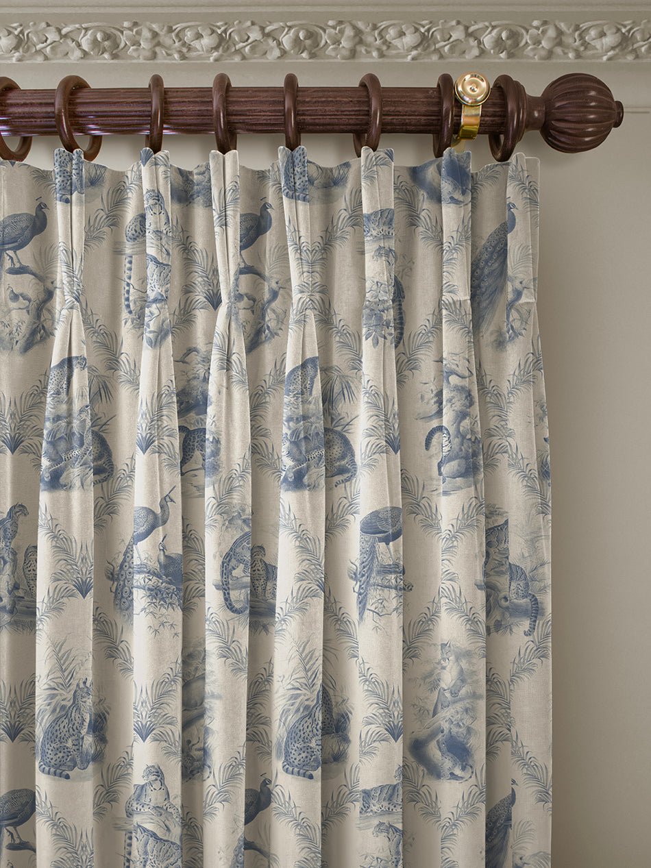 The Fierce & The Fabulous Recycled Velvet Fabric - Heritage Blue - Divine Savages - DVS129-FFAB-BLU-VEL-MET - Premier Wallcovering