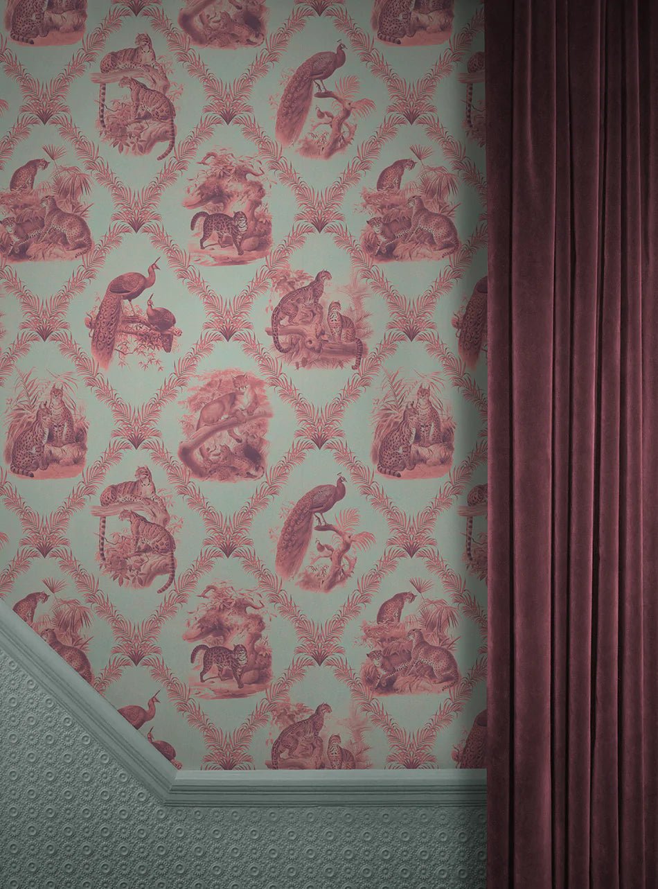 The Fierce & The Fabulous Wallpaper - Pink Panthera - Divine Savages - DVS132-FFAB-PINK-WR - Premier Wallcovering