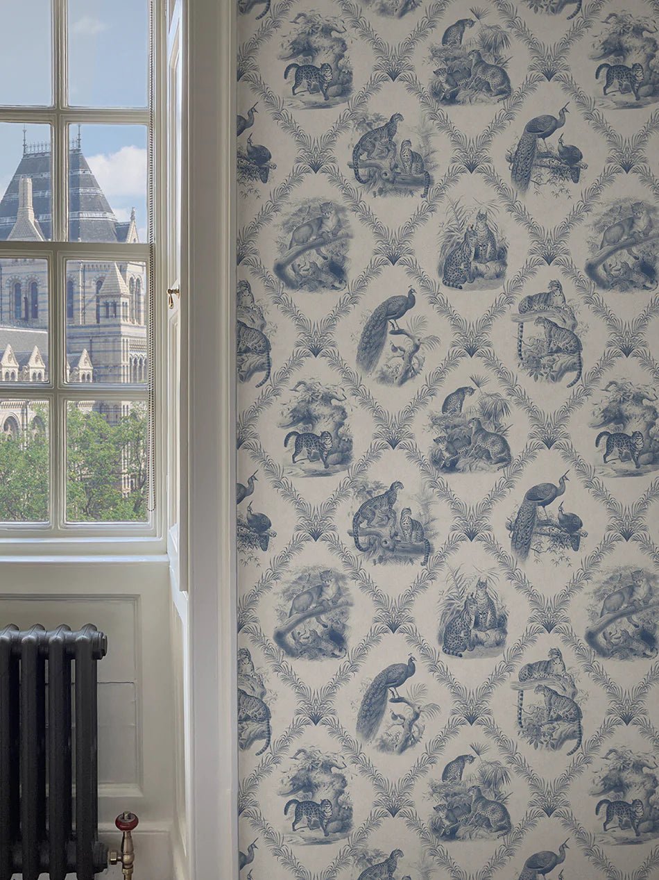 The Fierce & The Fabulous Wallpaper - Heritage Blue - Divine Savages - DVS129-FFAB-BLU-WR - Premier Wallcovering