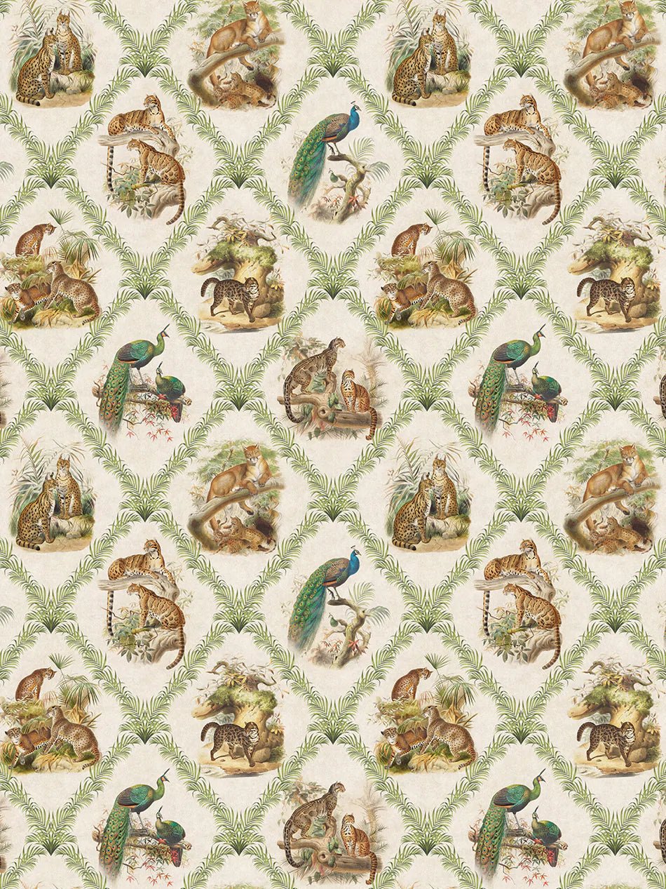 The Fierce & The Fabulous Wallpaper - Archive Green - Divine Savages - DVS128-FFAB-GRE-WR - Premier Wallcovering