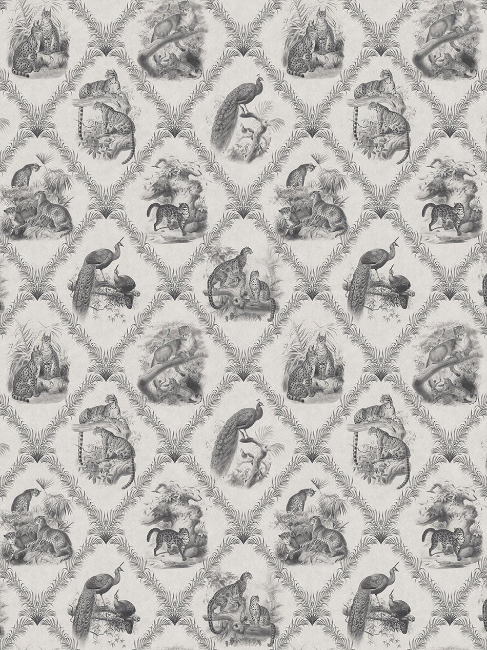 The Fierce & The Fabulous Wallpaper - Soft Charcoal - Divine Savages - DVS131-FFAB-CHAR-WR - Premier Wallcovering