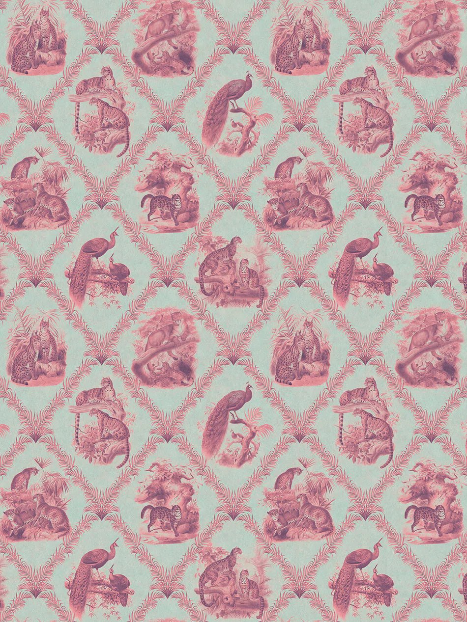 The Fierce & The Fabulous Wallpaper - Pink Panthera - Divine Savages - DVS132-FFAB-PINK-WR - Premier Wallcovering