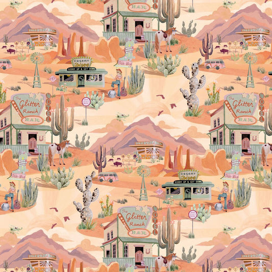 The Glitter Ranch Wallpaper - Desert Tan - Brand McKenzie - BMGI006/08A - Premier Wallcovering