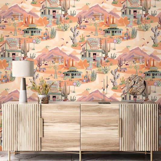 The Glitter Ranch Wallpaper - Desert Tan - Brand McKenzie - BMGI006/08A - Premier Wallcovering