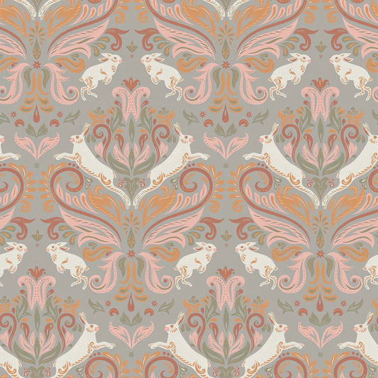 The Hopping Hare Wallpaper - Morning Sunrise - LAN100136 - Lucie Annabel - Premier Wallcovering